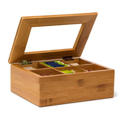 Relaxdays 4052025047399 coffret à thé Plastique, Bois