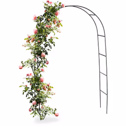 Aménagez la zone d’entrée de votre jardin avec une arche à rosiers romantique. Cette arche à rosiers mesure environ 2,00 m de ...