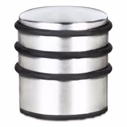 Relaxdays 4052025100803, Noir, Acier inoxydable, Fer, Caoutchouc, Acier inoxydable, Fixé au plancher, 1 pièce(s), 68 mm, 68 m ...