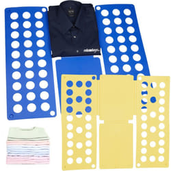 Relaxdays - Lot de 2 planches Plie chemise Planche à plier grande, format A4 / A5, bleu et jaune