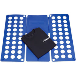 Relaxdays - Planche à plier le linge, 2e génération, plie chemise, plieuse vêtements, salle de bain, 60 x 70 cm, bleu