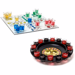 Ces deux jeux à boire feront fureur lors de n'importe quelle fête et se déroulent selon les règles classiques. Mettez de l'am ...