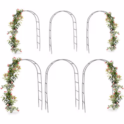 Aménagez la zone d’entrée de votre jardin avec une arche à rosiers romantique. Cette arche à rosiers mesure environ 2,00 m de ...