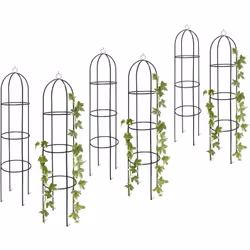 Cette arcade à rosiers en métal revêtu par poudre ne fournit pas seulement aux plantes grimpantes la prise nécessaire à son d ...