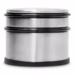 Relaxdays - Relaxday Butoir de porte, haut, acier inox, anneaux en caoutchouc, hlp env. 7,5x9,5x9,5 cm, aussi pour fenêtre, argenté