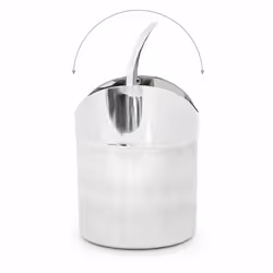 Poubelle de table, 1,2 l, corbeille cosmétique, couvercle basculant, HxD : 15,5 x 12 cm, en inox, argenté - Relaxdays