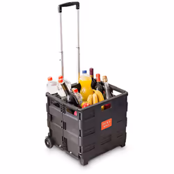 Ce chariot pliable est une aide très pratique lors de votre course. Il vous permet de ranger vos courses rapidement et facile ...