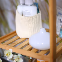 Etagère salle de bain en bambou, meuble de cuisine, à 4 niveaux ouverts, hlp 110 x 34 x 33 cm, nature - Relaxdays