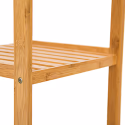 Etagère salle de bain en bambou, meuble de cuisine, à 4 niveaux ouverts, hlp 110 x 34 x 33 cm, nature - Relaxdays - Vue supplémentaire 6