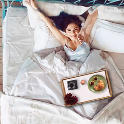 Relaxdays 10013869 Plateau petit déjeuner Rectangle Bois