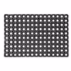 Relaxdays 10013939, Paillasson caoutchouc, Extérieure, Rectangulaire, Noir, Monochromatique, Caoutchouc