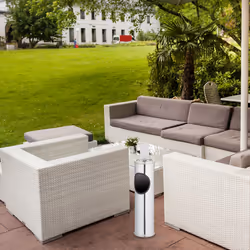 Relaxdays 10014093 cendrier Rond Plastique, Acier inoxydable
