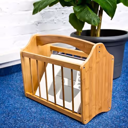 Relaxdays 4052025156442 porte-magazines Bambou Bois