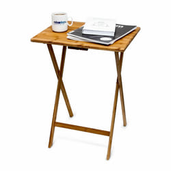 Relaxdays Table d'appoint Pliante table console Bambou HxlxP: 68 x 48 x 38,5 cm, nature