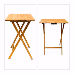 Relaxdays Table d'appoint Pliante table console Bambou HxlxP: 68 x 48 x 38,5 cm, nature