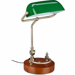 Cette lampe de banquier nous plonge dans l’ambiance nostalgique des années 20 lorsque ce genre de lampes était courant dans l ...