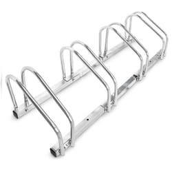 Relaxdays - Râtelier 4 vélos Système range vélo Acier Fixation sol mur intérieur extérieur