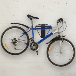 Relaxdays Porte-vélo mural pliable crochet Charge à 50 Kg Range-vélo garage cave 2 vélos, noir