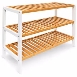 Cette étagère en bambou est très belle et moderne. Vous pourrez la mettre directement dans le couloir, les 3 niveaux offrent  ...