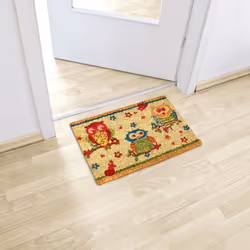 Relaxdays - Paillasson, tapis d'entrée, design animalier, antidérapant, 40 x 60 cm, pour intérieur/extérieur, multicolore