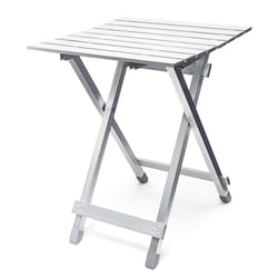Relaxdays 10018248 table de jardin Argent Forme carrée