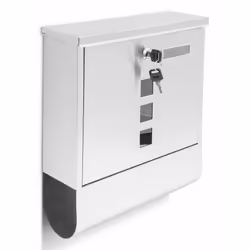 Relaxdays 10018448, Mural, Acier inoxydable, Blanc, Monochromatique, 300 mm, 85 mm
