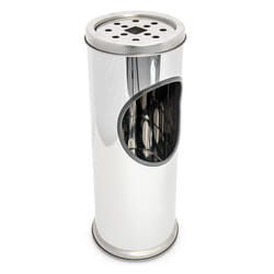 Relaxdays 10018508 cendrier Rond Plastique, Acier inoxydable