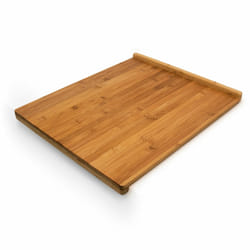 Relaxdays Planche à Découper Tranchoir avec Rebords utilisable des deux côtés en Bambou plan de travail HxlxP : 2,5 x 38 x 45 cm, nature