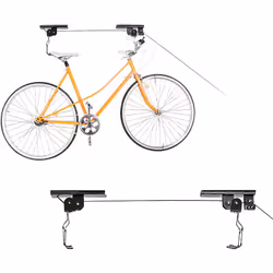 Avec ces supports pour vélo pour le plafond, votre vélo trouve de la place même dans les petites pièces. Vous pouvez bien acc ...