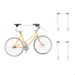 3x Ascenseur de vélo jusquà 30 kg hauteur max. du plafond 4 m stockage bicyclette garage cave noir