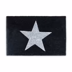 Relaxdays 10019008, Paillasson décoratif, Intérieur & extérieur, Rectangulaire, Noir, Blanc, Monochromatique, Coco