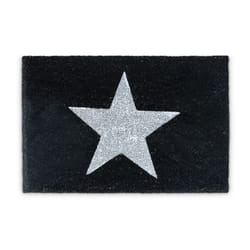 Relaxdays - Paillasson d'entrée, tapis en fibres de coco et caoutchouc, antidérapant, 40x60 cm, intérieur/extérieur, noir