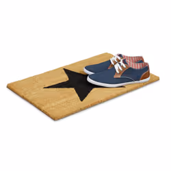 Relaxdays Paillasson d'entrée en fibre de coco et caoutchouc, antidérapant, 40x60 cm, pour intérieur & extérieur, marron