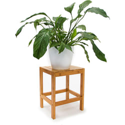 Tabouret en bambou Table pour plantes tabouret salle de bain HxlxP: 40 x 28 x 32 cm table appoint déco, nature - Relaxdays