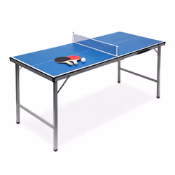 Relaxdays 10019102, Table de tennis de table, École, salle de jeu et centre de loisirs, Autonome, Bleu, Argent, Métal