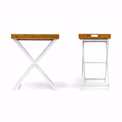 Relaxdays Table d'appoint pliable bambou plateau amovible - Vue supplémentaire 6