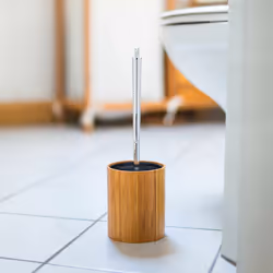 Relaxdays - Porte-brosse wc toilette salle de bain, plastique, tête changeable, HxlxP : 33 x 10,4 x 10,4 cm, nature