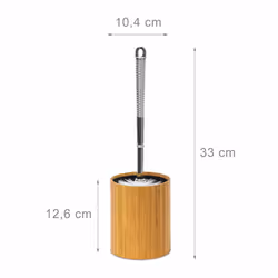 Relaxdays - Porte-brosse wc toilette salle de bain, plastique, tête changeable, HxlxP : 33 x 10,4 x 10,4 cm, nature