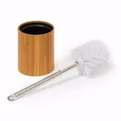 Relaxdays - Porte-brosse wc toilette salle de bain, plastique, tête changeable, HxlxP : 33 x 10,4 x 10,4 cm, nature - Vue supplémentaire 4