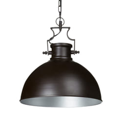 Relaxdays - Lampe à suspension style industriel HxlxP 145 x 40,5 x 40,5 cm abat-jour forme de cloche métal luminaire, marron foncé