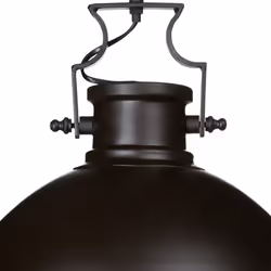 Relaxdays - Lampe à suspension style industriel HxlxP 145 x 40,5 x 40,5 cm abat-jour forme de cloche métal luminaire, marron foncé