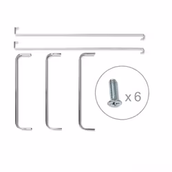 Porte-serviettes 3 barres HxlxP : 85 x 54 x 11,5 cm fixation porte optique inox 2 crochets cuisine ou salle de bain, argenté - Relaxdays - Vue supplémentaire 4