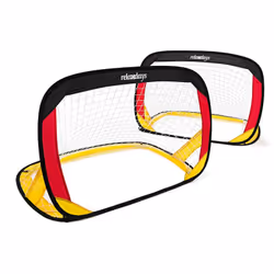 Les 2 cages de but en Pop up sont faciles et rapides à plier et à déplier grâce aux armatures en fibre de verre. Chaque but d ...
