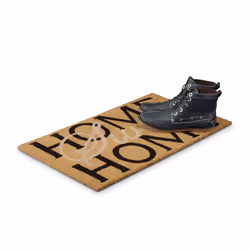 Relaxdays - Paillasson fibres de coco, tapis de sol entrée, home sweet home, antidérapant, hlp 1,5x75x45 cm, nature/marron