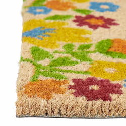Relaxdays - Paillasson fibres de coco tapis de sol home sweet home 60x40 face antidérapante, marron