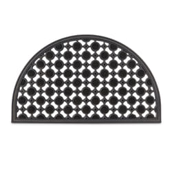 Relaxdays 10020192 paillasson Paillasson caoutchouc Extérieure Demi-rond Noir