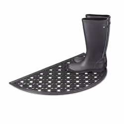 Relaxdays 10020192 paillasson Paillasson caoutchouc Extérieure Demi-rond Noir