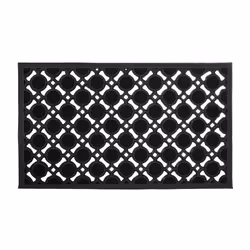 Relaxdays 10020193, Paillasson caoutchouc, Extérieure, Rectangulaire, Noir, Monochromatique, Caoutchouc