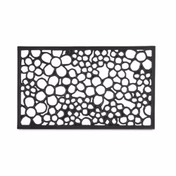 Relaxdays 10020195, Paillasson caoutchouc, Extérieure, Demi-rond, Noir, Monochromatique, Caoutchouc