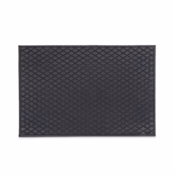 Relaxdays 10020202, Paillasson décoratif, Extérieure, Rectangulaire, Noir, Monochromatique, Caoutchouc